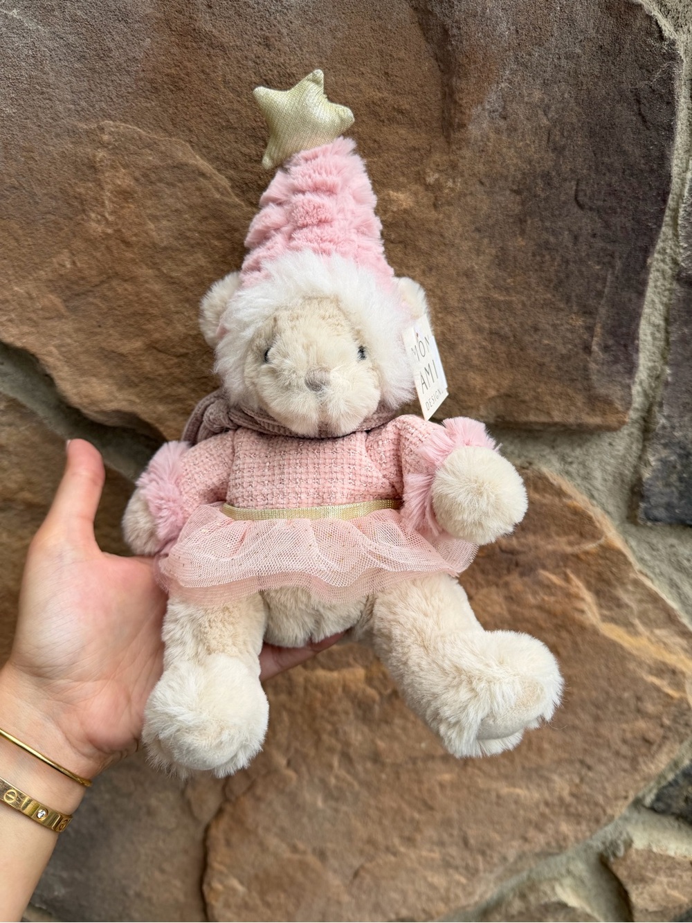 Soft Pink Plush Bear Doll with Tulle Skirt Limited Edition